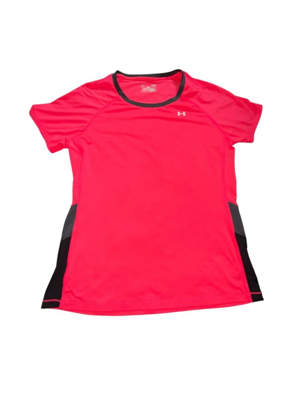 Under Armour Women's HeatGear Fitted Short-Sleeve Athletic Shirt-Pink-L